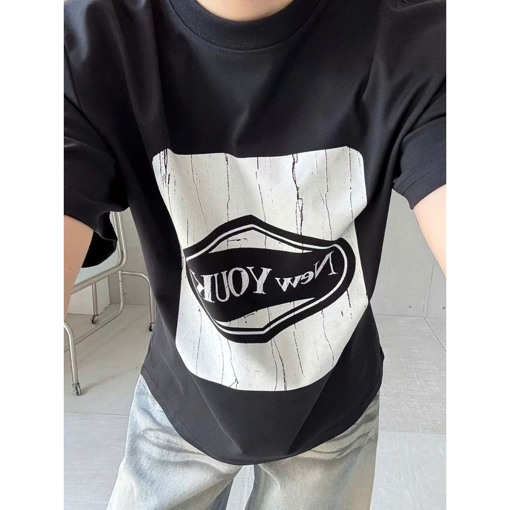 Áo thun Stee Cổ tròn NEW YOUK Localbrand ICVCVNI Unisex