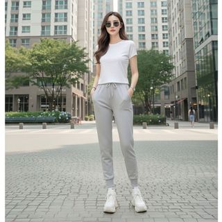 Quần Jogger 2 Da Nữ Bo Gấu Dày Dặn – Siêu Êm – Co Giãn 4 Chiều – Tôn Chân Thon,Form Chuẩn Dễ Phối Đồ