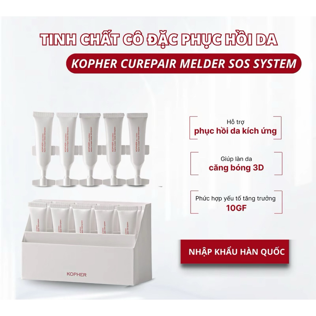 [ Công Ty ] Tinh chất phục hồi da Kopher Curepair Melder SOS System hộp ...