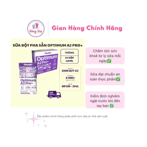 {Chính hãng} Sữa bột pha sẵn Vinamilk Optimum A2Pro+ hỗ trợ tiêu hóa tốt, phát triển não bộ (Thùng 24 hộp 110ML) MECAHEO