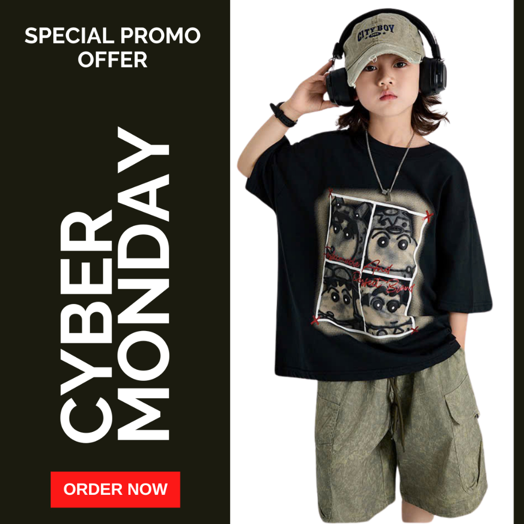 Áo Thun Ngắn Tay Mùa Hè Cho Bé Trai, Bé Gái In Hình Năng Động, Cổ Tròn B639 | JJ Kids Fashion