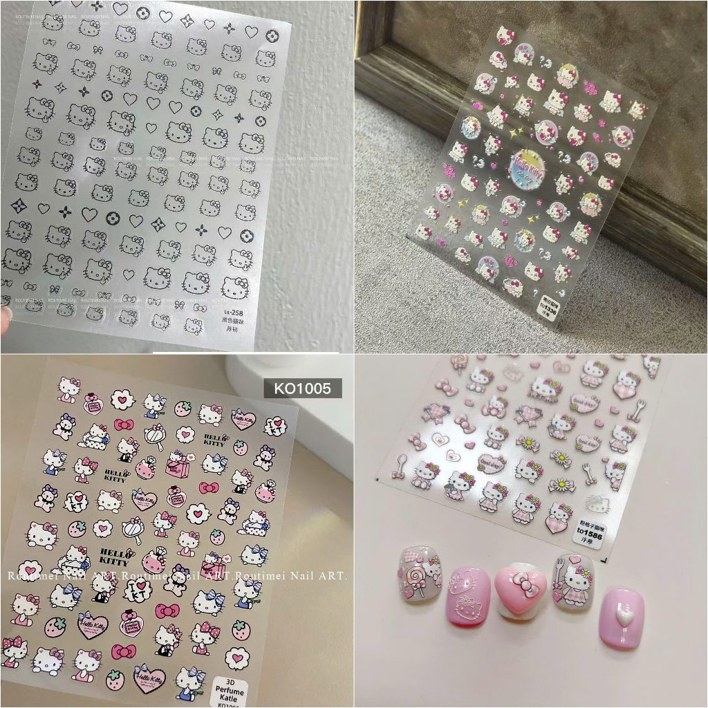 Sticker hello kitty, sticker kitty, Labubu, sticker Gấu dâu, Doremon, Tom and Jerry, các mẫu hoạt hình mới nhất