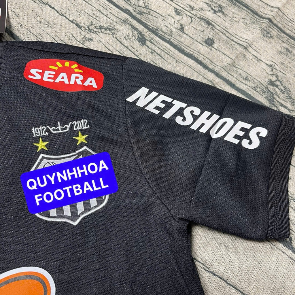 Áo Đá Banh RETRO SANTOS NEYMAR - Vải Polyester Gai Thái - Chuẩn Mẫu Thi Đấu - quynhhoafootball