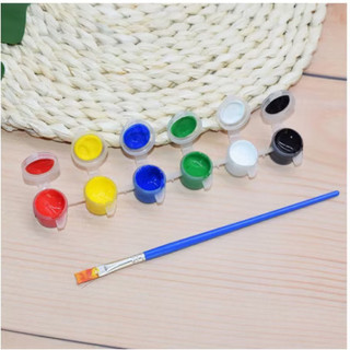 Bộ màu nước cơ bản tô tượng dây 6 ô 3ml tặng 1 cọ dẹt