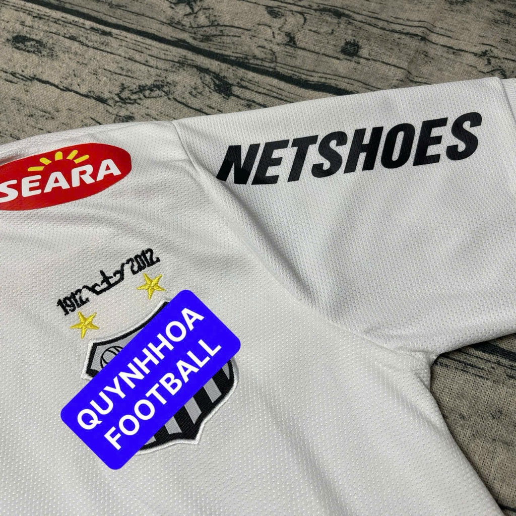 Áo Đá Banh RETRO SANTOS NEYMAR - Vải Polyester Gai Thái - Chuẩn Mẫu Thi Đấu - quynhhoafootball