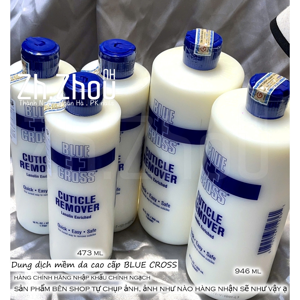 Dung dịch mềm da Blue cross , mềm da mỹ không cần ngâm nước chai 946 ML, kem mềm da không cần ngâm