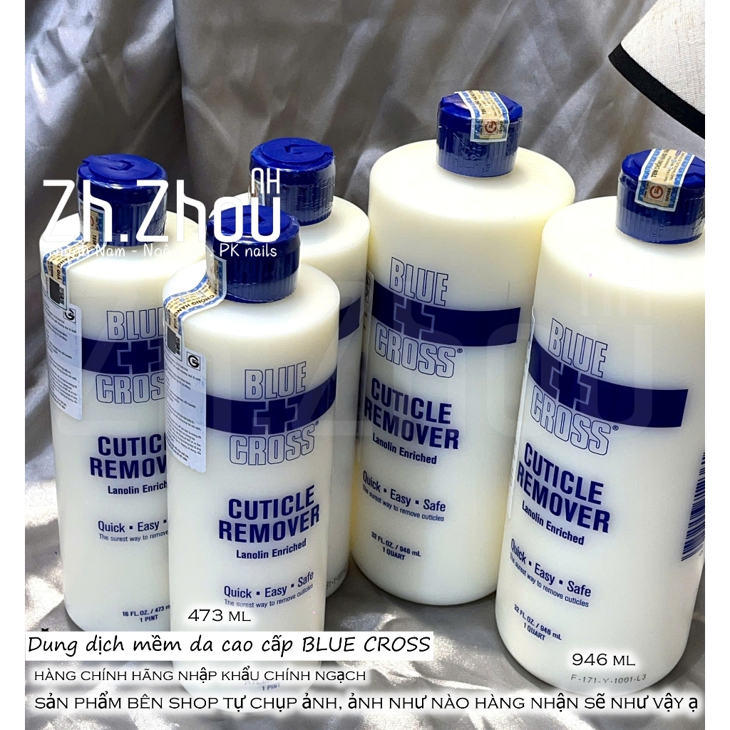 Dung dịch mềm da Blue cross , mềm da mỹ không cần ngâm nước chai 946 ML, kem mềm da không cần ngâm