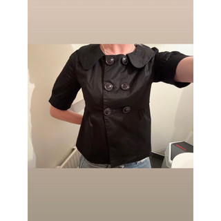 Le rouge | Buttoned row top Áo sơ mi kaki tay lửng 2 hàng cúc Y2K