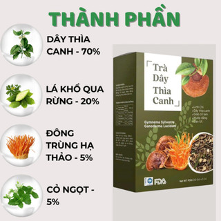 Trà dây thìa canh ổn định đường huyết hỗ trợ tiểu đường trà thảo mộc tự nhiên hộp 30 túi lọc