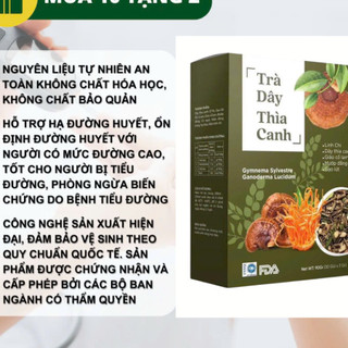 Trà dây thìa canh ổn định đường huyết hỗ trợ tiểu đường trà thảo mộc tự nhiên hộp 30 túi lọc