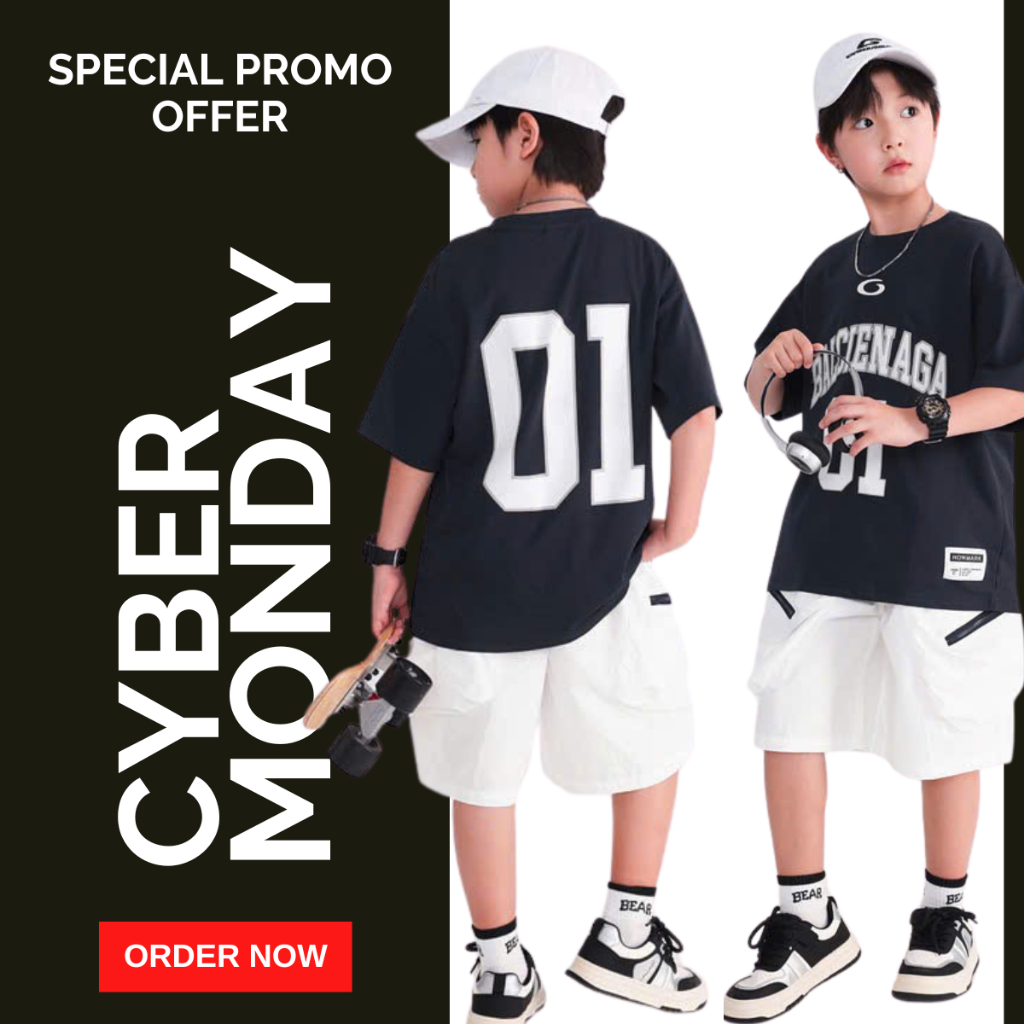 Áo Thun Ngắn Tay Mùa Hè Cho Bé Trai, Bé Gái In Hình Năng Động, Cổ Tròn B708 | JJ Kids Fashion