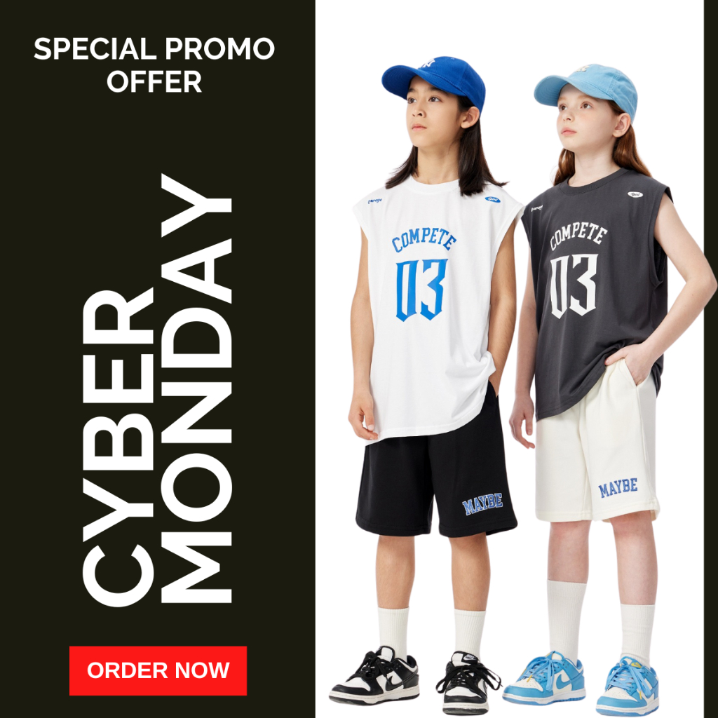 Áo Ba Lỗ Trẻ Em Năng Động Mùa Hè – Form Rộng Thoáng Mát – In Chữ Thể Thao COMPETE | JJ Kids Fashion