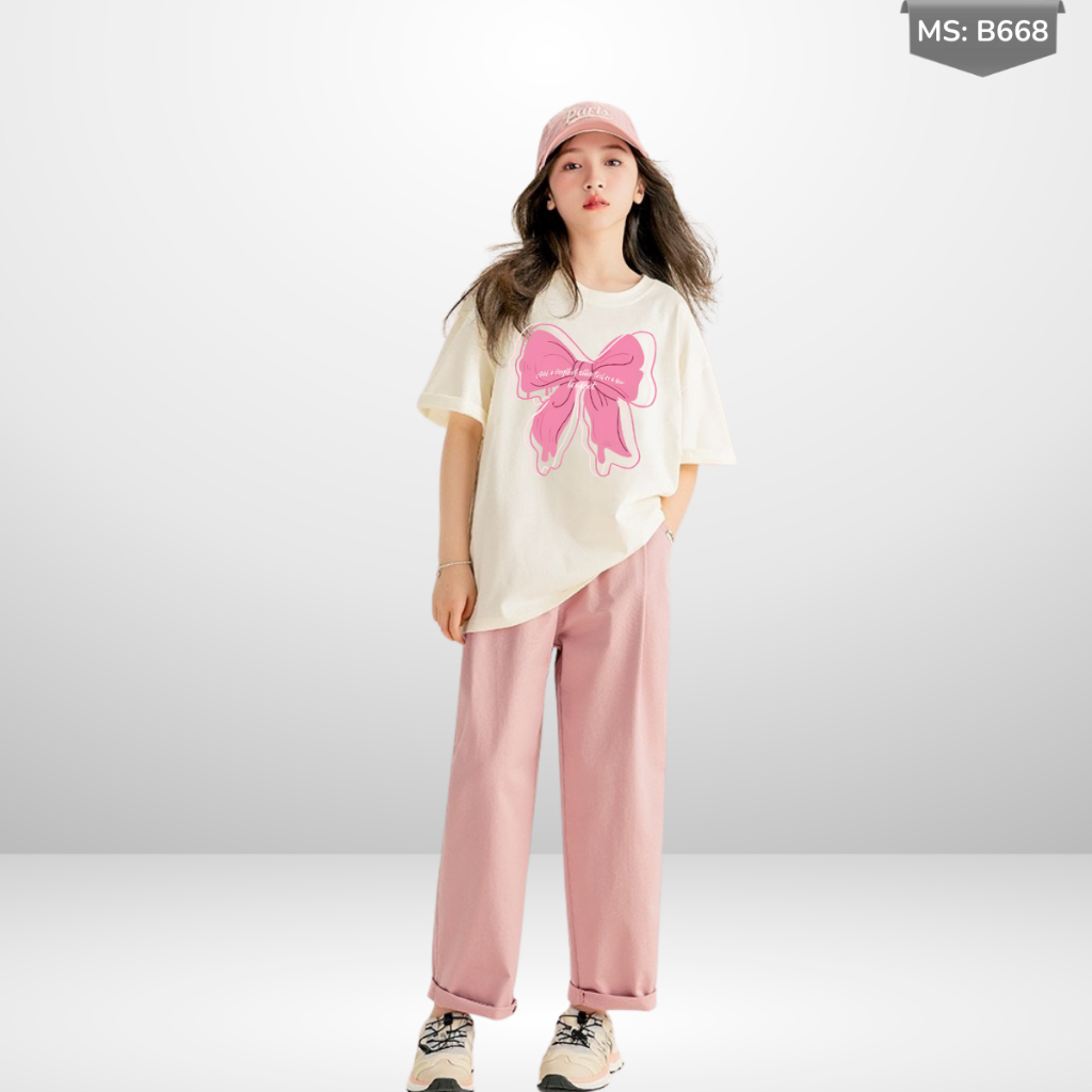 Áo Thun Ngắn Tay Mùa Hè Cho Bé Trai, Bé Gái In Hình Năng Động, Cổ Tròn B668 | JJ Kids Fashion