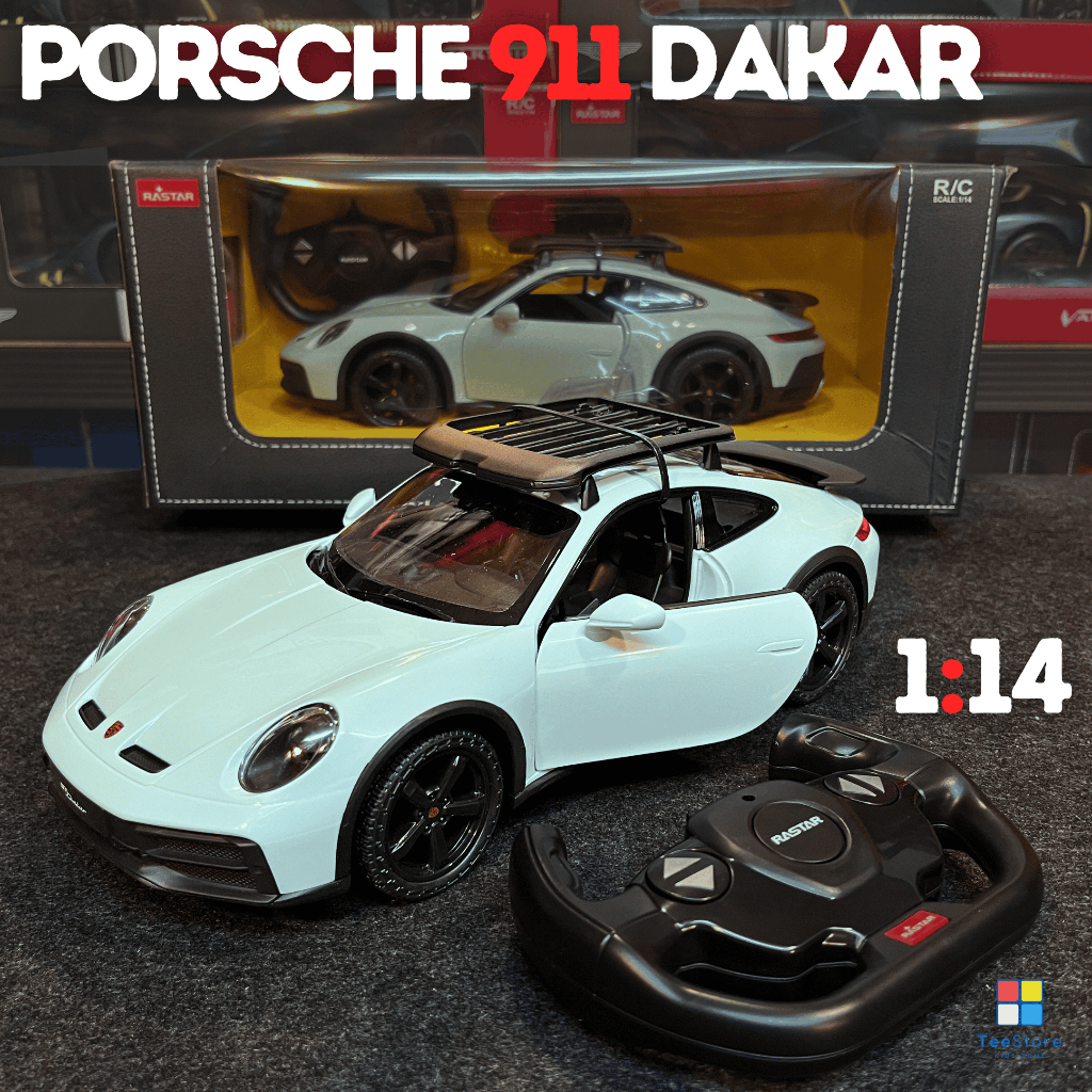 [Chính hãng] Rastar Xe Porsche 911 Dakar điều khiển từ xa tỉ lệ 1:14/1:24 – RC tốc độ cao, bản quyền