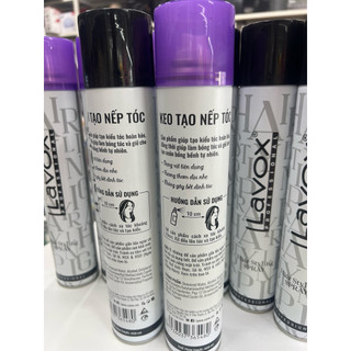 Keo xịt giữ nếp tóc cứng LAVOX Professional 420ml