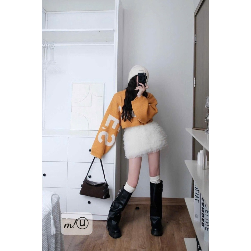 🩴👢Boot gập gấu kéo khoá