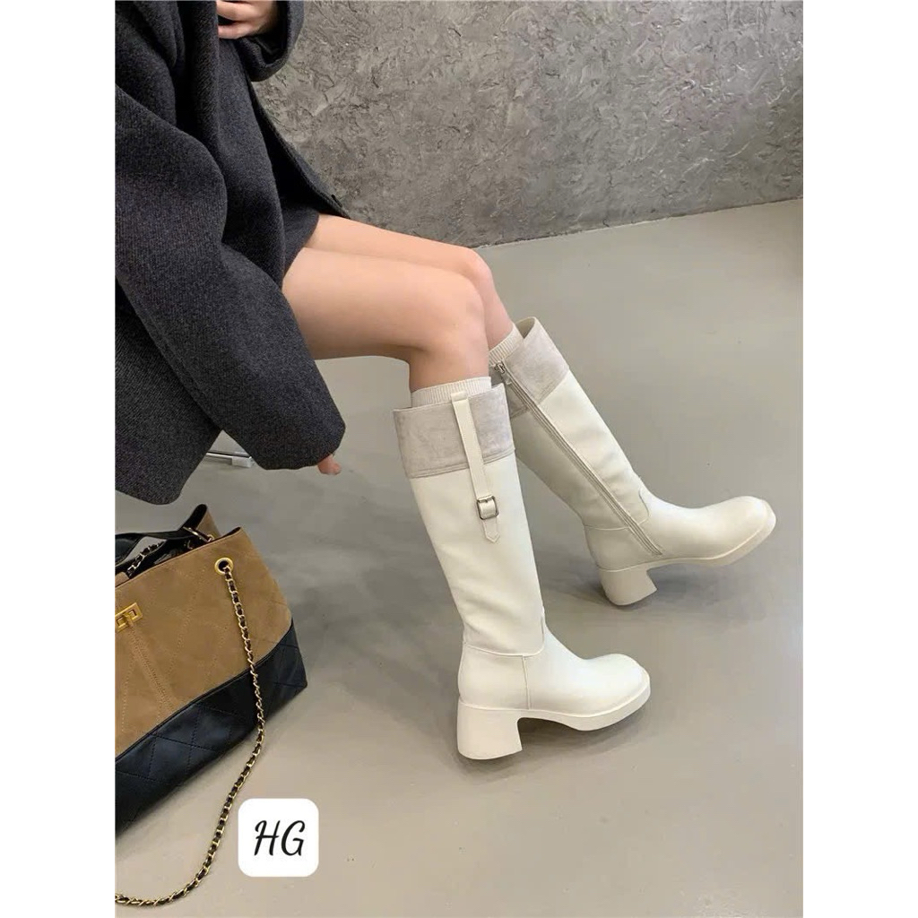 👠👠👠❤️❤️Bốt da mềm  khuy quai