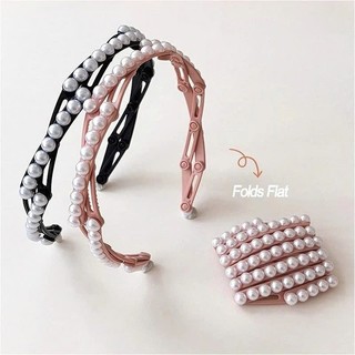 Cài Tóc Nhựa Gấp Gọn Đính Ngọc