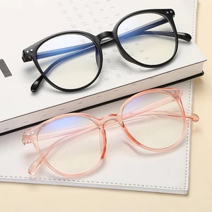 Gọng kính cận nam nữ mắt kính không độ phom tròn chống ánh sáng xanh phong cách Hàn Quốc thay được tròng cận ABICA 574
