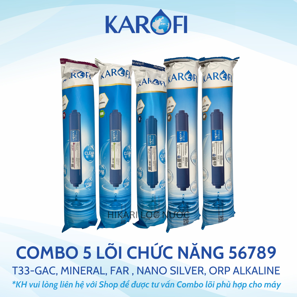 Combo 9 lõi lọc nước Karofi chính hãng dùng cho máy lọc nước Karofi K9IQ-2A