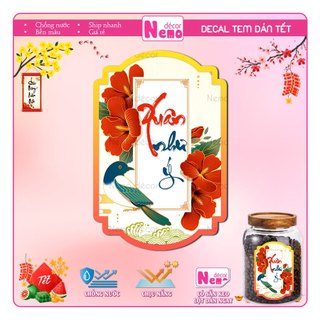 Tem Dán Tết 2026, Decal Dán Tết Đoàn Viên, Tem Tết Chúc Mừng Năm Mới Trang Trí Hộp Quà, Bánh, Kẹo, Mứt Ngày Tết.