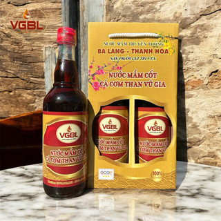 NƯỚC MẮM CỐT ĐẶC BIỆT 40N XÁCH THỦY TINH 2 CHAI 500ML
