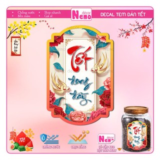 Tem Dán Tết 2026, Decal Dán Tết Đoàn Viên, Tem Tết Chúc Mừng Năm Mới Trang Trí Hộp Quà, Bánh, Kẹo, Mứt Ngày Tết.