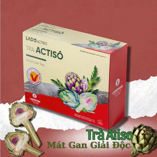 Trà Atiso Túi Lọc Mát Gan Giải Độc Hộp 100 Túi Lọc Ladophar Atiso Đà Lạt Cao Cấp