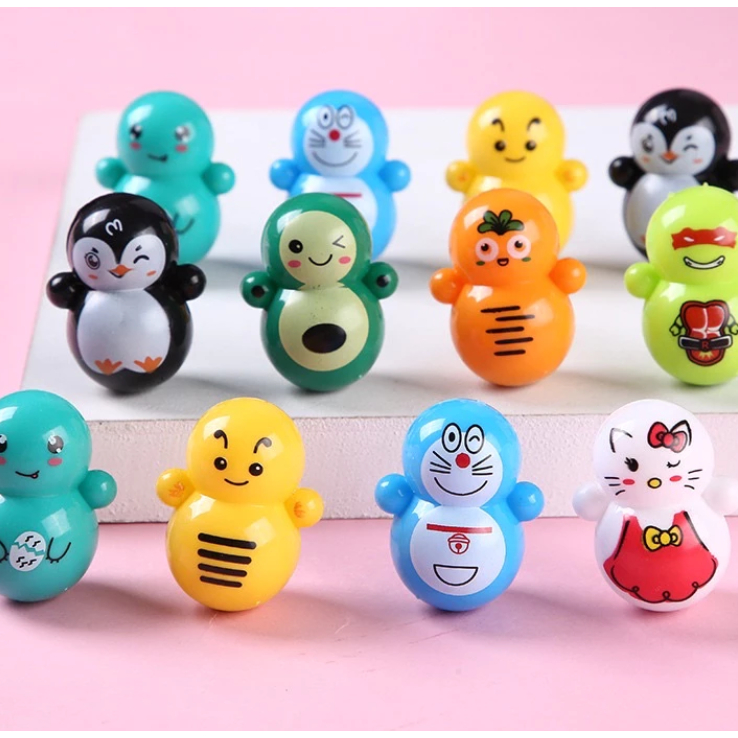 Combo 50/100 Lật Đật Mini Nhiều Biểu Cảm Dễ Thương SQUID GAME - Màu Sắc Tươi Tắn Cho Bé