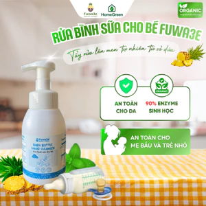Nước Rửa Bình Sữa Cho Bé Fuwa3e 300ml – Enzyme Dứa Tự Nhiên, Dạng Bọt, Không Sulfate Paraben, An Toàn Cho Trẻ Sơ Sinh