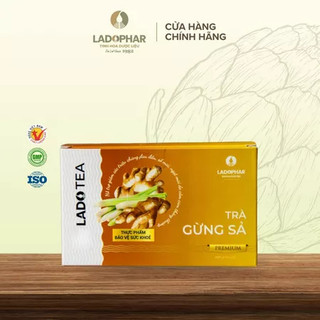 [CHÍNH HÃNG] Trà Túi Lọc Gừng Sả - Hỗ trợ Cải Thiện Các Triệu Chứng Cảm (Hộp 20 túi) - Ladophar
