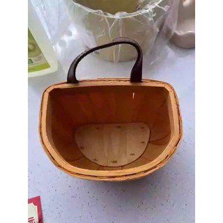 Giỏ treo tường OABU, đựng hành tỏi, gỗ, màu vàng nhạt, decor trong nhà bếp