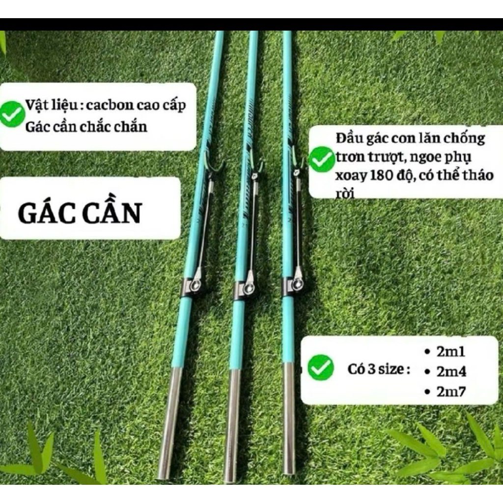 Gác cần và cán vợt câu đài cacbon SUPER ROD