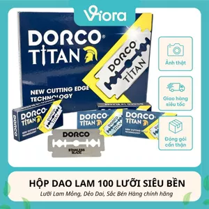 Dao Lam Dorco Titan Hộp 100 Lưỡi – Lưỡi Dao Cạo Râu Sắc Bén, Bền, Chính Hãng – VIORA SHOP