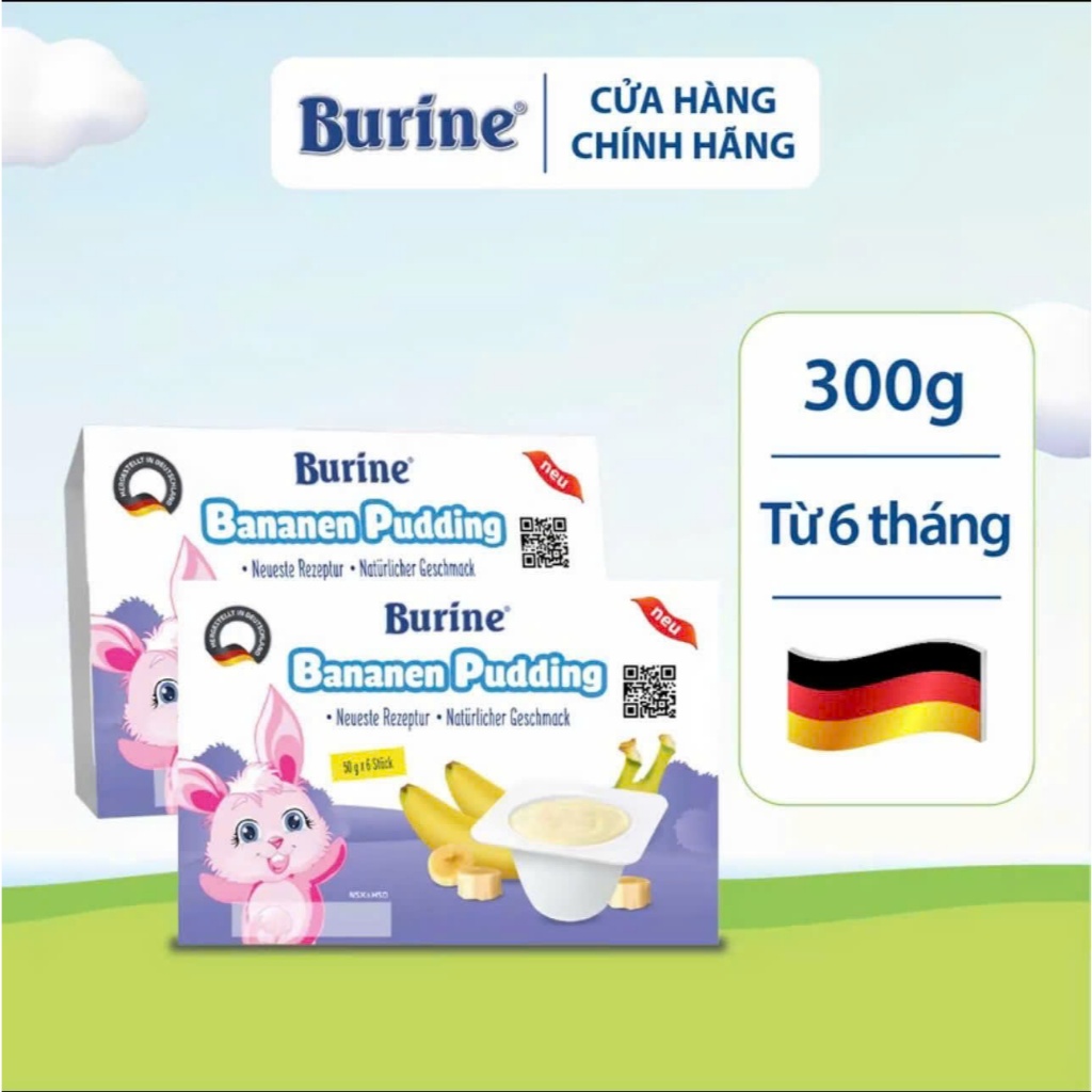 PUDDING BURINE DÀNH CHO BÉ TỪ 6 THÁNG TUỔI (6 HŨ X 50G) | Shopee Việt Nam