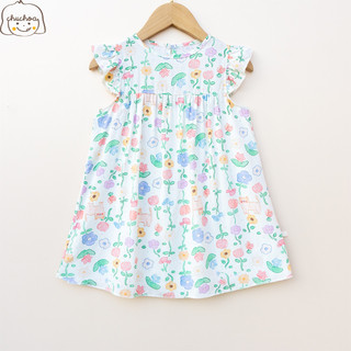 Váy Lanh bé gái, Đầm Lanh bé gái cánh tiên dáng suông ChuChoaKids [VBC32]