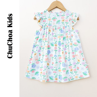 Váy Lanh bé gái, Đầm Lanh bé gái cánh tiên dáng suông ChuChoaKids [VBC32]