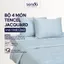 Bộ chăn ga gối 4 món lụa Tencel Jacquard vân gấm Sen Đá Home Bedding cao cấp, Set 1 chăn 2 vỏ gối 1 chăn Lyocell