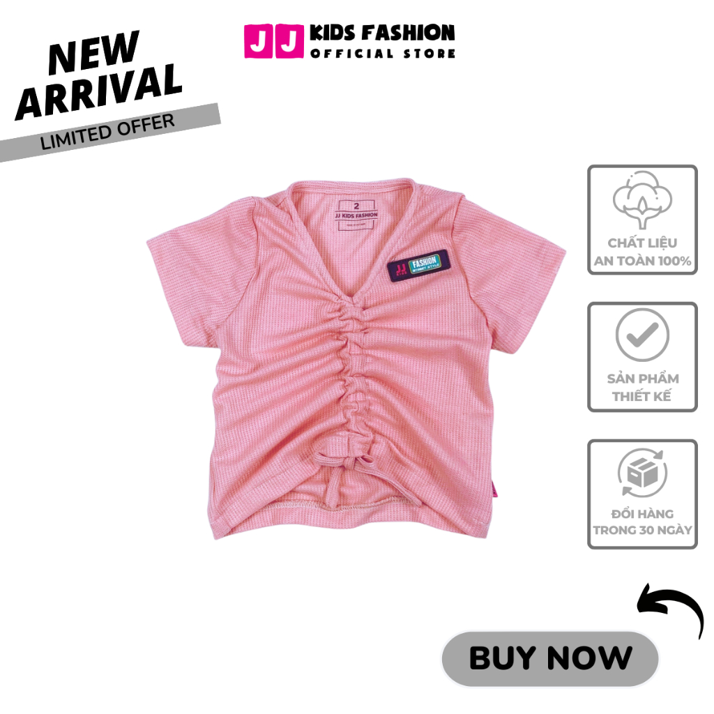 Áo thun cho bé gái tay cánh tiên nhẹ nhàng dễ thương size đại - JJ Kids