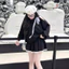 sét váy tiểu thư cutee khoét vai đính nơ ren phong cách hàn quốc siêu yêuuu.