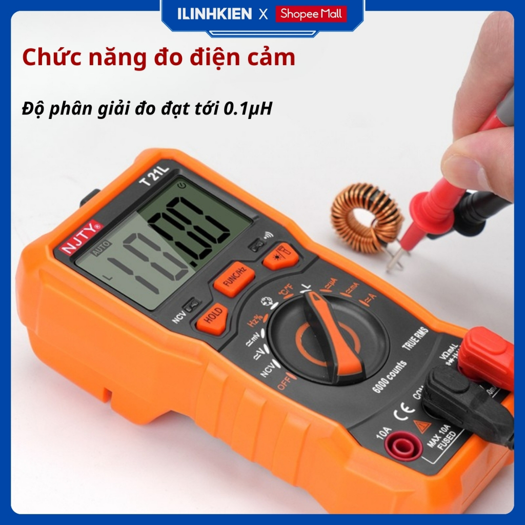 Đồng Hồ Đo Điện Vạn Năng NJTY T21L Đo Điện Xoay Chiều/Tụ Điện/Điện Áp Siêu Nhanh Chất Lượng Cao ILinhkien