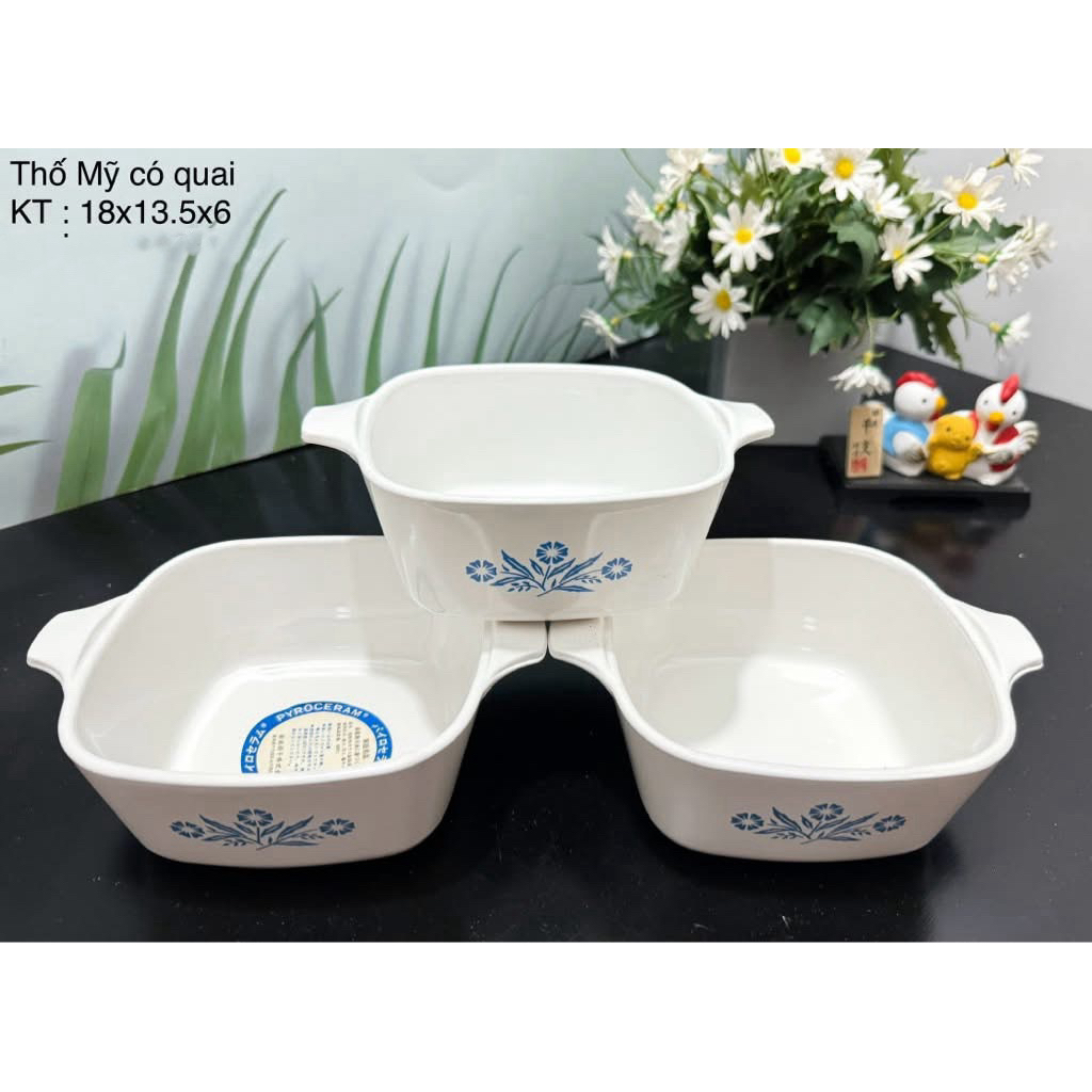 (Ảnh thật) Bát vuông/Thố gốm Nhật 2hand hành tuyển nhiều kiểu dáng