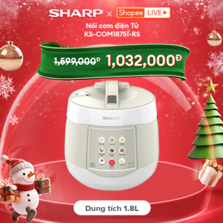 Nồi cơm điện tử Sharp KS-COM1875I-RS 1.8L [11 Chức năng nấu] - Bảo hành 12 tháng