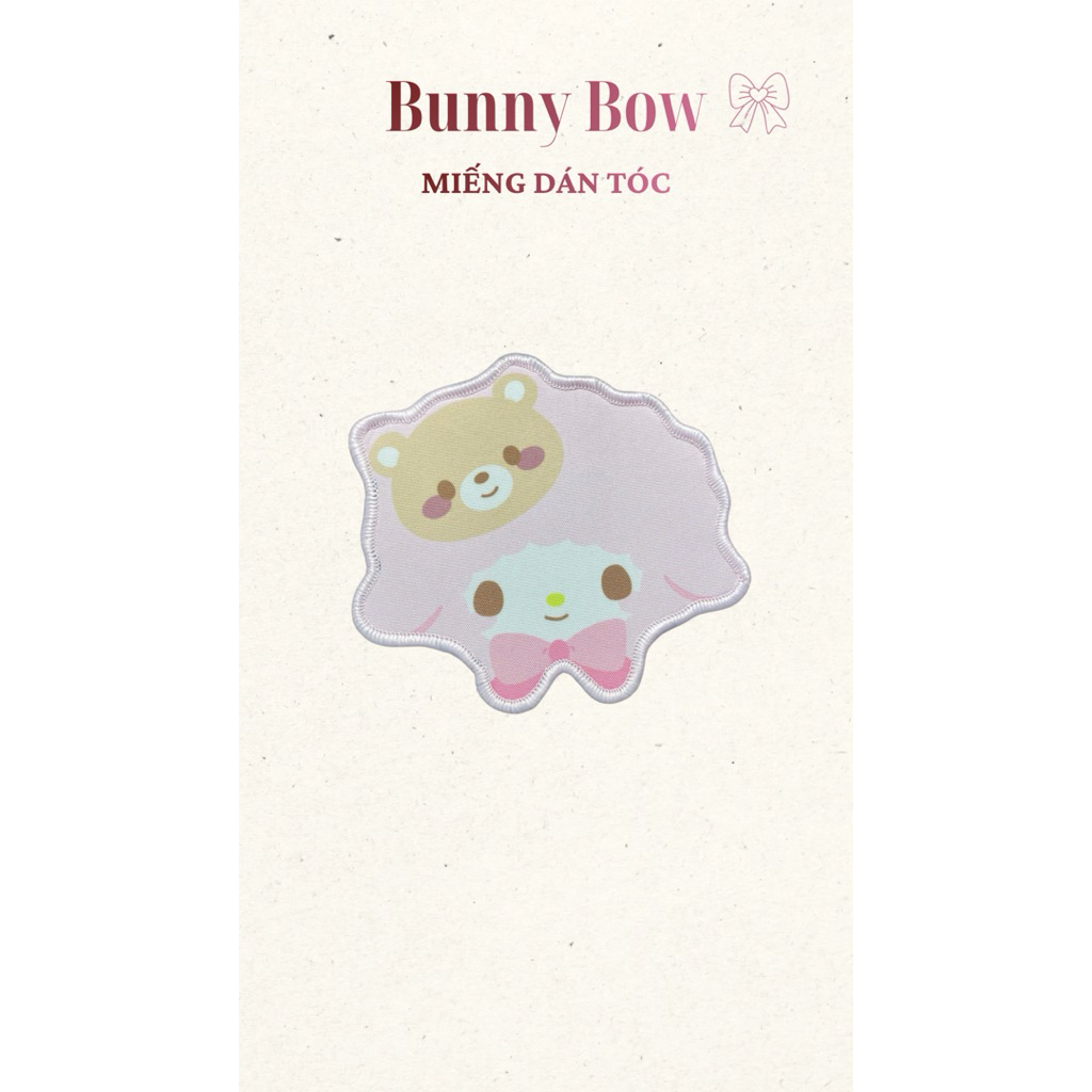 MIẾNG DÁN TÓC SIZE TO TONE HỒNG TRẮNG HÌNH CỪU VÀ CÚN DỄ THƯƠNG