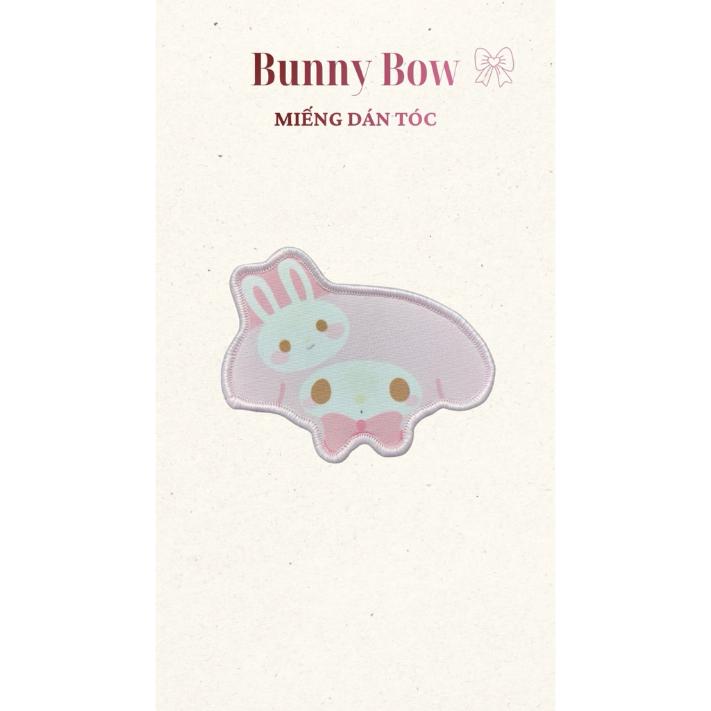 MIẾNG DÁN TÓC SIZE TO TONE HỒNG TRẮNG HÌNH CỪU VÀ CÚN DỄ THƯƠNG