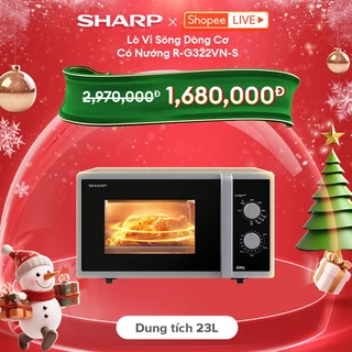 Lò Vi Sóng Dòng Cơ Có Nướng Sharp R-G322VN-S Sharp, hàng chính hãng bảo hành 12 tháng