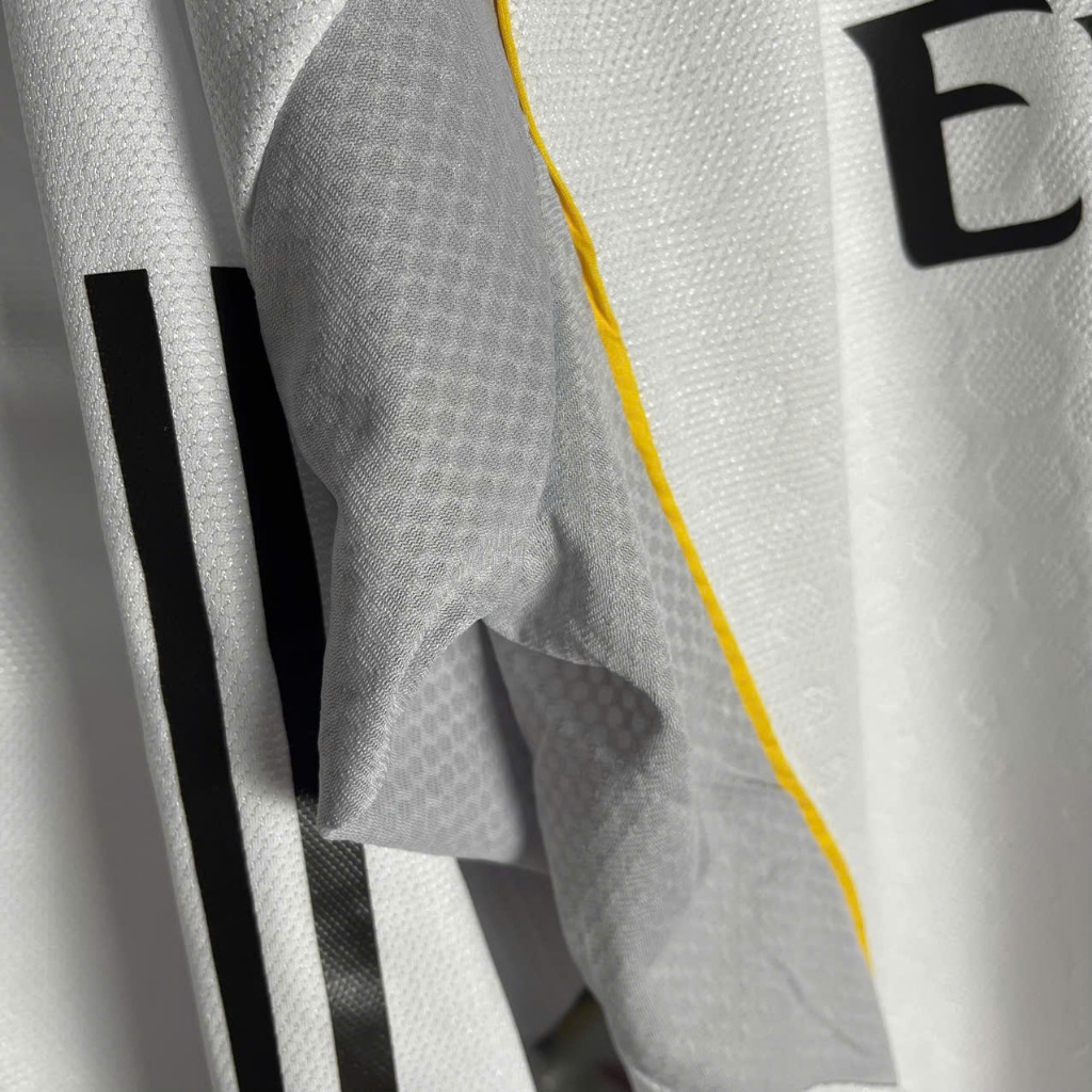 Bộ Quần Áo Bóng Đá Dài Tay CLB Real Sân Nhà 2025/2026 - Vải Polyester Gai Thái Cao Cấp - quynh hoa football -