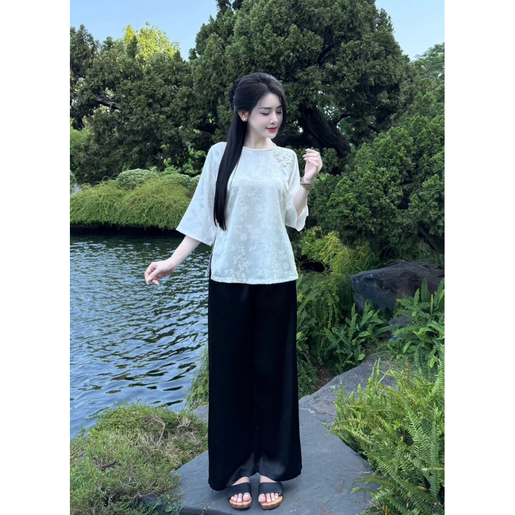 Bộ Pháp Phục Lụa Gấm Vân Trúc Cổ Tết