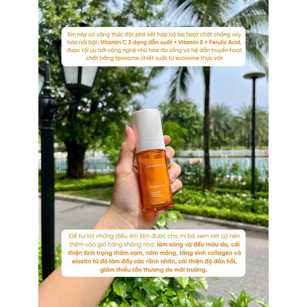 [HÀNG CÔNG TY] Theramid Tetramid C.E.F 30ml - Tinh chất vitamin c nồng độ tăng cường C-Tetra E.F.