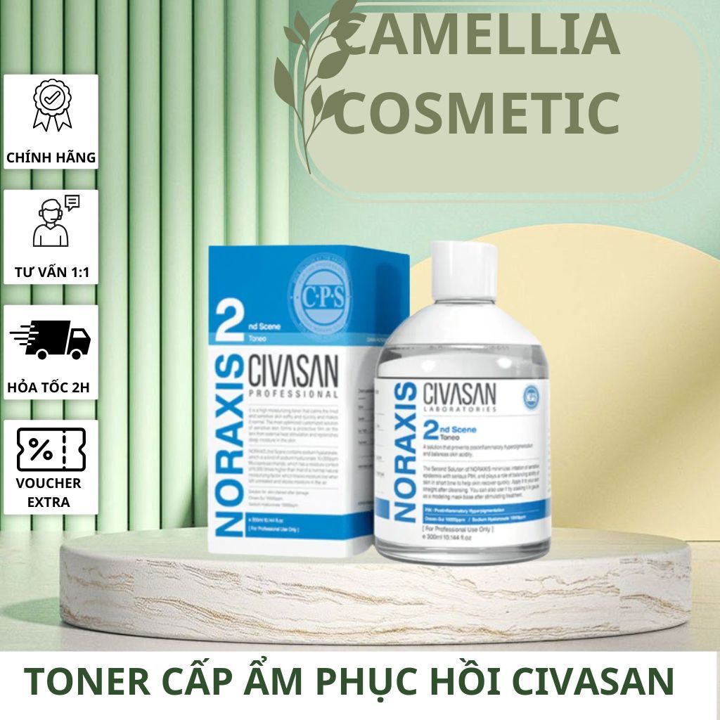 Toner Civasan Noraxis 2nd Scence| Toner dịu nhẹ và lành tính, cho da mỏng yếu, cấp nước